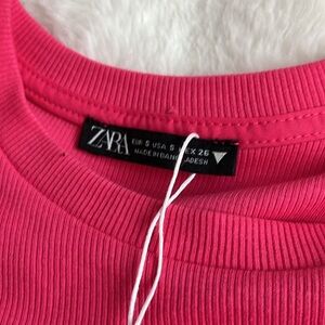 Zara stretchy, hot pink, stylish, body suit.